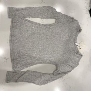 Fabletics Jess long sleeve Tshirt, NWT, ash grey